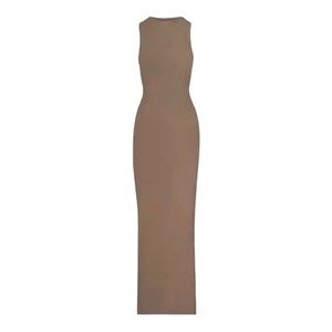 Skims Tan Sleeveless Maxi Dress